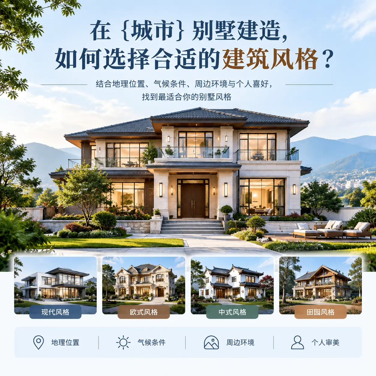 在 从江 别墅建造，如何选择合适的建筑风格？